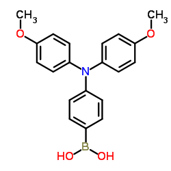 [4-[双(4-甲氧基苯基)氨基]苯基]硼酸结构式