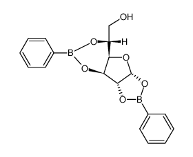 α-D-glucofuranose 1,2:3,5-bis(benzeneboronate)结构式