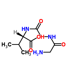 L-甘-甘-缬三肽结构式