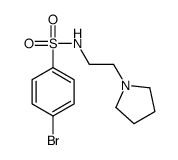 4-溴-N-(2-吡咯烷-1-基乙基)苯磺酰胺结构式