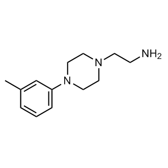 2-(4-(间苯甲基)哌嗪-1-基)乙烷-1-胺结构式
