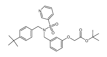 {3-[(4-tert-butyl-benzyl)-(pyridine-3-sulfonyl)-amino]-methyl}-phenoxy acetic acid tert-butyl ester Structure