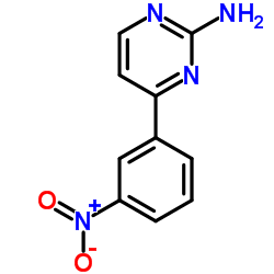 4-(3-硝基苯基)嘧啶-2-胺结构式