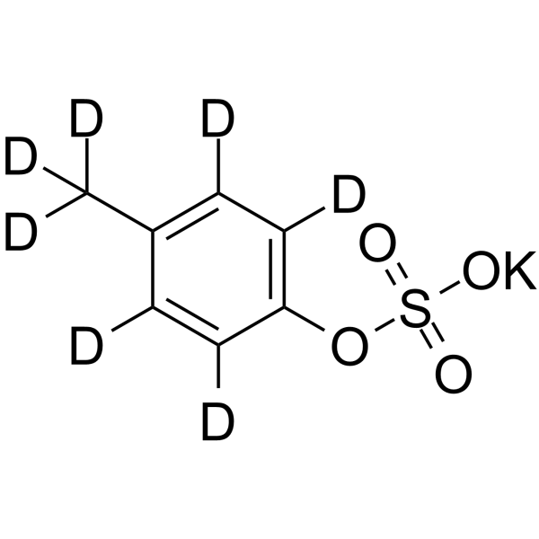 p-Methylphenyl potassium sulfate-d7 Structure