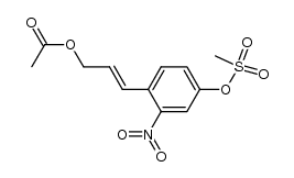 (E)-3-(4-((methylsulfonyl)oxy)-2-nitrophenyl)allyl acetate Structure