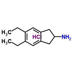 5,6-二乙基-2,3-二氢-1H-茚-2-胺盐酸盐结构式