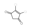 2,3-dichlorocyclopent-2-ene-1,4-dione结构式