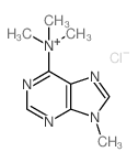 trimethyl-(9-methylpurin-6-yl)azanium Structure