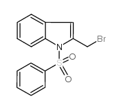 2-溴甲基-1-苯磺酰基-1h-吲哚结构式