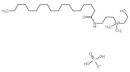 N-(2-羟乙基)-N,N-二甲基-3-[(1-十八酰基]氨基]磷酸丙铵盐结构式