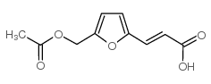(2E)-3-{5-[(乙酰基氧基)甲基]-2-呋喃基}丙烯酸结构式
