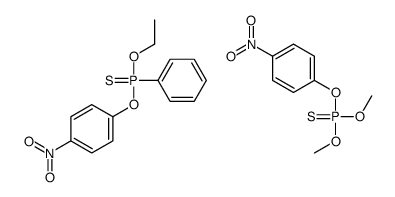 dimethoxy-(4-nitrophenoxy)-sulfanylidene-λ5-phosphane,ethoxy-(4-nitrophenoxy)-phenyl-sulfanylidene-λ5-phosphane Structure