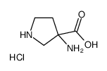 3-氨基吡咯烷-3-羧酸盐酸盐结构式