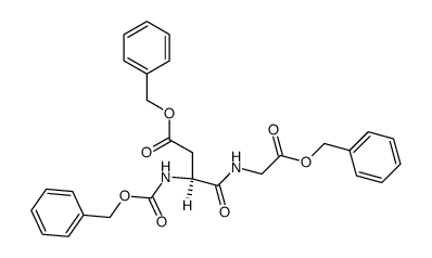 N-(O-benzyl-N-benzyloxycarbonyl-L-α-aspartyl)-glycine benzyl ester Structure