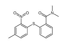 N,N-dimethyl-2-(4-methyl-2-nitrophenyl)sulfanylbenzamide结构式