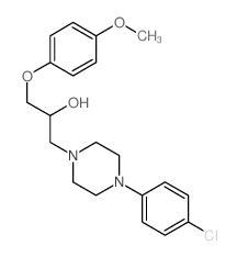 1-Piperazineethanol, 4-(4-chlorophenyl)-alpha-[(4- methoxyphenoxy)methyl]- Structure