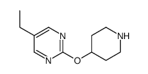 (9CI)-5-乙基-2-(4-哌啶基氧基)-嘧啶结构式
