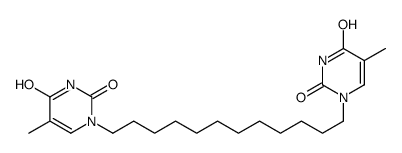 5-methyl-1-[12-(5-methyl-2,4-dioxopyrimidin-1-yl)dodecyl]pyrimidine-2,4-dione结构式