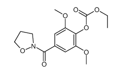 [2,6-dimethoxy-4-(1,2-oxazolidine-2-carbonyl)phenyl] ethyl carbonate结构式