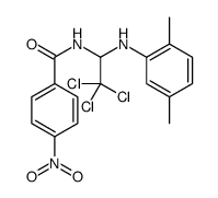 4-nitro-N-[2,2,2-trichloro-1-(2,5-dimethylanilino)ethyl]benzamide结构式