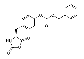 (S)-4-(4-benzyloxycarbonyloxy-benzyl)-oxazolidine-2,5-dione结构式