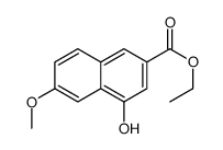 4-羟基-6-甲氧基-2-萘羧酸乙酯结构式