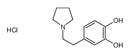 4-(2-pyrrolidin-1-ylethyl)benzene-1,2-diol,hydrochloride Structure