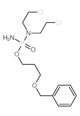 N-(amino-(3-phenylmethoxypropoxy)phosphoryl)-2-chloro-N-(2-chloroethyl)ethanamine结构式