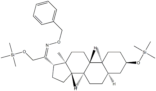 3α,21-Bis(trimethylsiloxy)-5β-pregnan-20-one O-benzyl oxime结构式