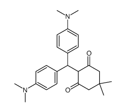 2-(4,4'-bis-dimethylamino-benzhydryl)-5,5-dimethyl-cyclohexane-1,3-dione结构式