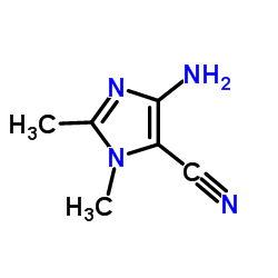 4-Amino-1,2-dimethyl-1H-imidazole-5-carbonitrile结构式