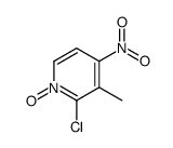 2-氯-3-甲基-4-硝基吡啶 1-氧化物结构式