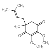 2-Cyclohexene-1,4-dione,2,3-dimethoxy-5-methyl-5-(3-methyl-2-buten-1-yl)-结构式