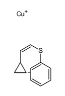 copper(1+),2-cyclopropylethenylsulfanylbenzene Structure