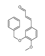 3-(4-methoxy-3-phenylmethoxyphenyl)prop-2-enal结构式