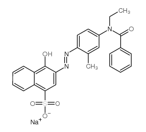 sodium 3-[[4-(benzoylethylamino)-2-methylphenyl]azo]-4-hydroxynaphthalene-1-sulphonate Structure