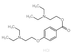 Benzoic acid,4-[2-(diethylamino)ethoxy]-, 2-(diethylamino)ethyl ester, hydrochloride (1:2) Structure