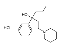 3-phenyl-1-piperidin-1-ylheptan-3-ol,hydrochloride结构式