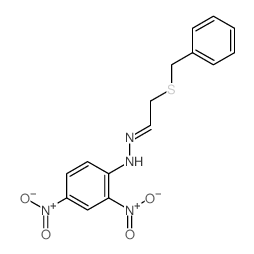 N-(2-benzylsulfanylethylideneamino)-2,4-dinitro-aniline结构式
