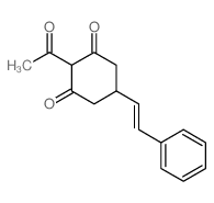 2-acetyl-5-(2-phenylethenyl)cyclohexane-1,3-dione结构式