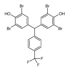 2,6-dibromo-4-[(3,5-dibromo-4-hydroxyphenyl)-[4-(trifluoromethyl)phenyl]methyl]phenol Structure