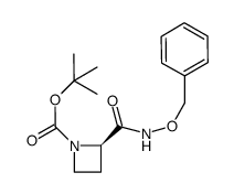 2R-benzyloxycarbamoylazetidine-1-carboxylic acid tert-butyl ester结构式