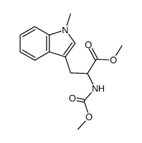 Nb-methoxycarbonyl-1-methyl-DL-tryptophan methyl ester结构式