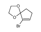 1,4-DIOXASPIRO[4.4]NON-6-ENE, 6-BROMO-结构式
