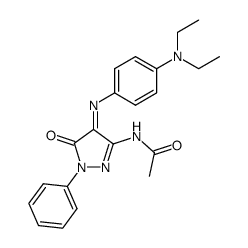 N-[4-(4-diethylamino-phenylimino)-5-oxo-1-phenyl-4,5-dihydro-1H-pyrazol-3-yl]-acetamide结构式