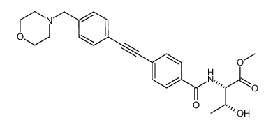 (2S,3R)-3-hydroxy-2-(4-(4-morpholin-4-ylmethylphenylethynyl)benzoylamino)butyric acid methyl ester Structure
