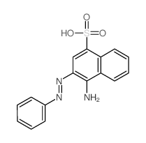 1-Naphthalenesulfonicacid, 4-amino-3-(2-phenyldiazenyl)-结构式