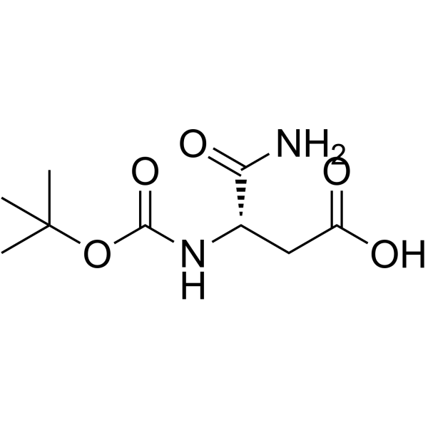 叔丁氧基羰基-天冬氨酸胺结构式