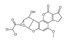 1,2,3,6a,8,9,9a,11-Octahydro-9-hydroxy-4-methoxy-1,11-dioxocyclopenta(c)furo(3',2':4,5)furo(2,3-h)(1)benzopyran-8-yl dichloroacetate (6aS-(6aalpha,8beta,9alpha,9aalpha)) Structure