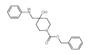 Benzyl 4-hydroxy-4-[(phenylamino)methyl]-piperidine-1-carboxylate结构式